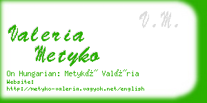 valeria metyko business card